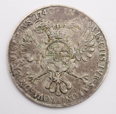 Auktion 364<br>1 Taler 1740 - 1745 - Pfarrhof Friedrich August II, Sachsen , Silber [1]