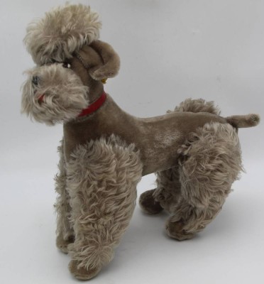 Auktion 364<br>STEIFF Pudel, H-35cm. L-26cm, K+F [1]
