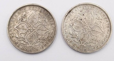 Auktion 364<br>2x Trade Dollar 1903/1904, Great Brittain, Edward VII, Silber [1]
