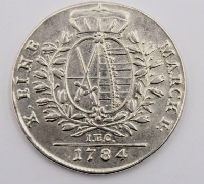 Auktion 364<br>Kurfürstentum Sachsen, Konventionstaler 1784, Kurfürst Friedrich August - Silber, [1]