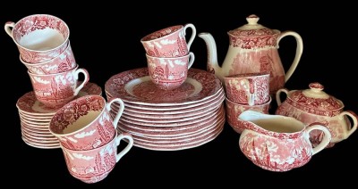 Auktion 364<br>Kaffeeservice für 9 Personen, England, einige U.T., Teller mehr [1]