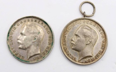 Auktion 364<br>2 Medaillen Grossherzog Ludwig von Hessen 