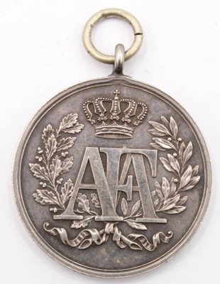 Auktion 364<br>Dienstauszeichnung für 24 Jahre, Silberne Medaille 1832 (1.Prägung), Sachsen (verliehen von 1832-1868) ca. 11 gr., D-29 mm [1]