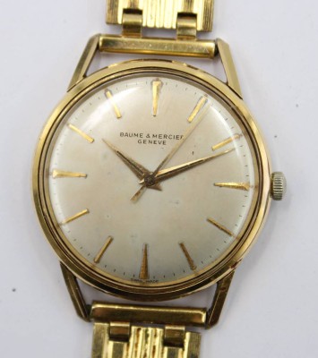 Auktion 364<br>Vintage-Herren-Armbanduhr, Baume & Mercier, Handaufzug, Werk läuft, ca. D-3,5cm [1]