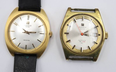Auktion 364<br>2x Vintage-Herren-Armbanduhren, Tissot, PR 516 GL, Automatic (läuft) u. Seastar Handaufzug (läuft), je ca. 3,5 cm [1]