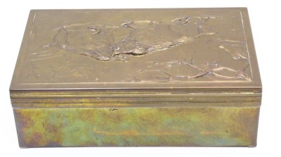 Auktion 364<br>schwere Zigarrendose, Messing 