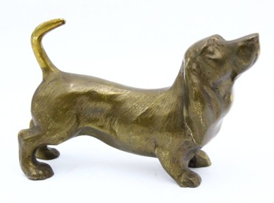 Auktion 364<br>Bronze Dackel, H-7 cm, L-11 cm [1]