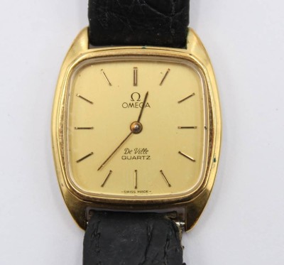 Auktion 364<br>Vintage-Damen-Armbanduhr, OMEGA DeVille Quarz, Werk nicht geprüft, ca. 2,3 x 2,3cm [1]