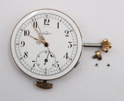 Auktion 364<br>Taschenuhr-Werk, Nestor, Werk läuft an, D-5cm [1]