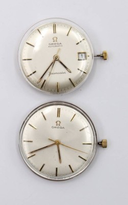 Auktion 364<br>2x div. OMEGA-Werke, 1x Seamaster Automatic (steht), 1x läuft, ca. D-3cm [1]
