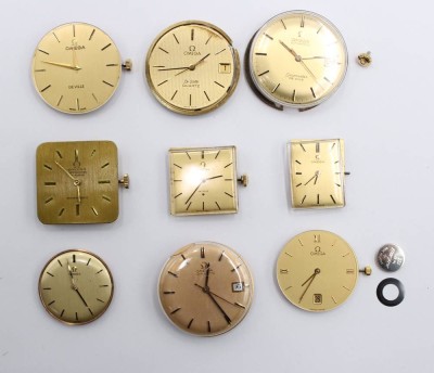 Auktion 364<br>9x div. OMEGA-Werke, 2x Quarz nicht geprüft, 2x ohne Krone, 1x steht [1]