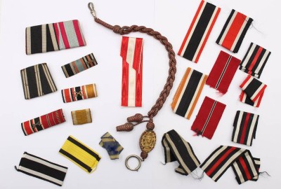 Auktion 364<br>Konvolut div. Ordensbänder, Spangen und eine Schützenschnurr [1]