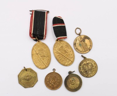 Auktion 364<br>7x div. Medaillen und Abzeichen, meist aus der Zeit des 1. Weltkrieges [1]
