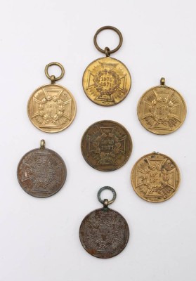 Auktion 364<br>7x Preußen Kriegsdenkmünze 1870-1871 für Kämpfer [1]