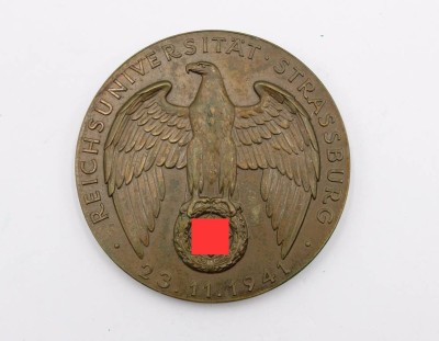 Auktion 364<br>Bronze-Medaille, Reichsuniversität Straßburg 1941, D-5,7cm [1]