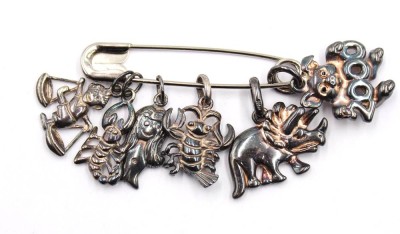 Auktion 364<br>6x figürliche Anhänger, 925er Silber, zus. ca. 8 gr., je ca. L-2cm [1]