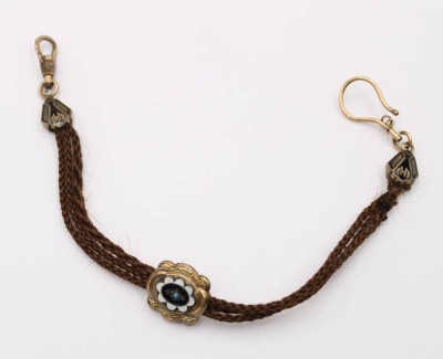 Auktion 364<br>Echthaar Uhrenkette, 19. Jhd., ca. L-23,5cm [1]