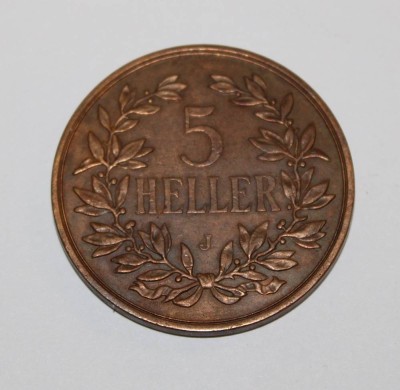 Auktion 364<br>5-Heller-Münze aus Deutsch-Ostafrika, 1903 J [1]