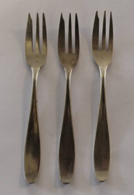 Auktion 364<br>3x Kuchengabeln, BSF, 90er Auflage, ca. L-15,5cm [1]