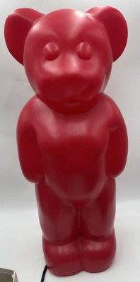 Auktion 364<br>LUMIBÄR Original -Elmar Flötotto- DESIGN Lampe, stehend 90er Jahre ca. 43cm ROT, H-58 cm [1]