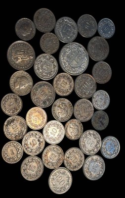 Auktion 364<br>Lot Kleinmünzen, Rappen und1x 2 Franken [1]