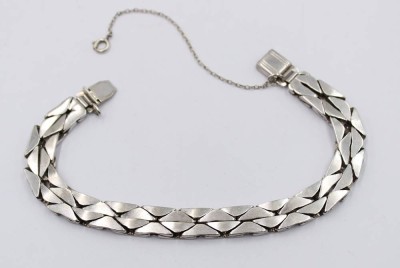 Auktion 364<br>925er Silber-Armband, 2reihig, ca. 33gr., L-19cm [1]