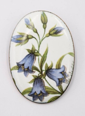 Auktion 364<br>Emaille-Brosche, florales Dekor, ca. 4 x 3cm [1]
