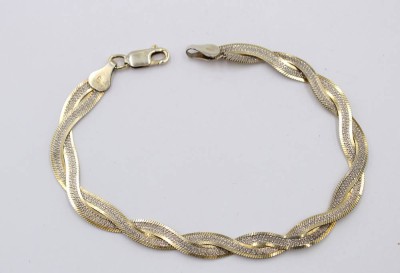 Auktion 364<br>925er Silber-Armband, vergoldet, ca. 5gr., L-19cm [1]