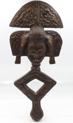 Auktion 364<br>wohl Wächterfigur der Kota, Holz und Blech, ca. 72cm B-32cm [1]
