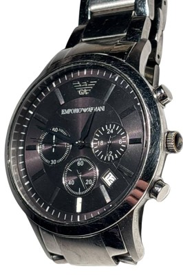 Auktion 364<br>Emporio Armani Renato Chronograph 43 mm, Quartz, sehr gut erhalten, Werk nicht geprüft [1]