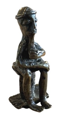 Auktion 364<br>Bronze, sitzender Orientale mit langen Bart, H-9 cm [1]