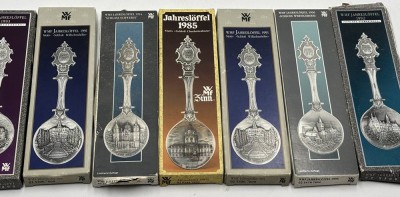 Auktion 364<br>7x Zinn Jahreslöffel von 