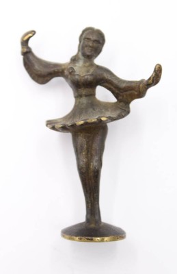 Auktion 364<br>kl. Bronze-Gluttöter, Ballerina, ca. H-7cm [1]