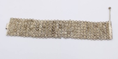Auktion 365<br>breites Armband, älter, Silber (gepr.), 67gr., L-19cm B-3,8cm [1]