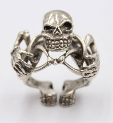 Auktion 365<br>figürlicher Silber-Ring, Skelett, 35gr., offene Schiene [1]