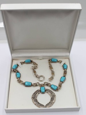 Auktion 365<br>925er Silber-Collierkette, Thomas Sabo, Türkisbesatz, 127gr., ca. L-50cm [1]