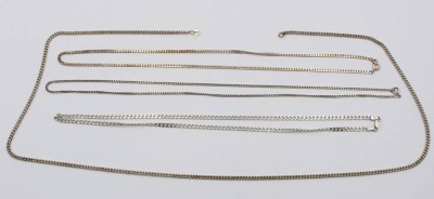 Auktion 365<br>4x div. Silber-Ketten, ca. L-70cm, 44,5gr., 1x Schließe defekt [1]