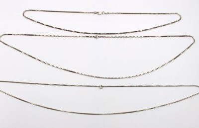 Auktion 365<br>3x div. Silber-Ketten, ca. L-70cm, 58,7gr., [1]