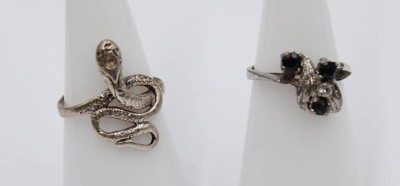 Auktion 365<br>2x div. 925er Silber-Ringe, zus. 4,6gr., ca. RG 51/52 [1]