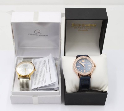 Auktion 365<br>2x div. Modeuhren, Quartzwerke, je in Kasten, Christina Materne und Juicy Couture [1]