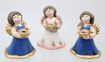 Auktion 365<br>3x kl. Bozner-Kerzenengel, Thun, ca. H-10cm [1]