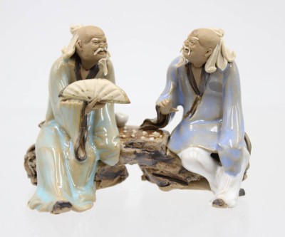 Auktion 365<br>kl. Figurengruppe, sogen. Mudmen, neuzeitl., ca. H-5,5cm B-8cm [1]