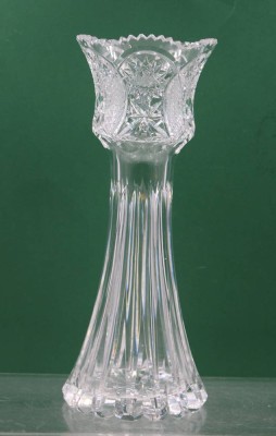 Auktion 365<br>hohe Vase, beschliffen, gezackter Rand, ca. H-32cm [1]