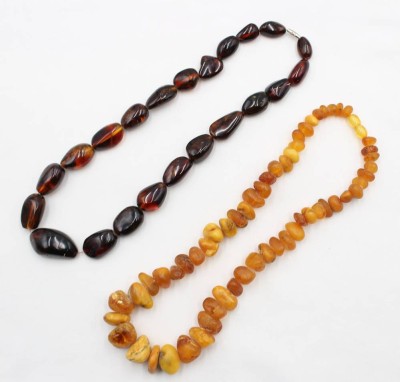 Auktion 365<br>2x div. Bernsteinketten, zus. ca. 88,5gr., L-45/46cm [1]