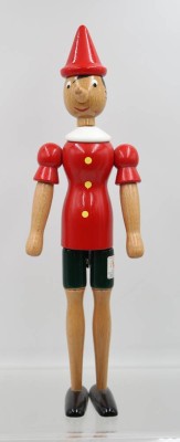 Auktion 365<br>hoher Holz-Pinoccio, Italien, di Rainoldi, ca. H-36cm [1]