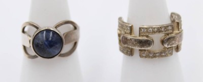 Auktion 365<br>2x div. Silber-Ringe, zus. ca. 10,6gr., RG 54 1x offene Schiene [1]