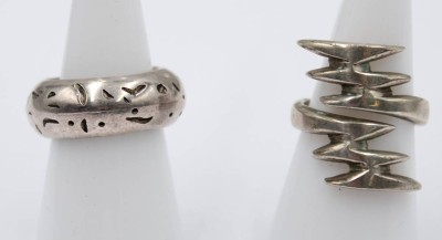Auktion 365<br>2x div. Silber-Ringe, 17,8gr., ca. RG 54 [1]