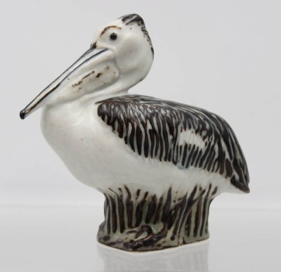 Auktion 365<br>Pelikan, Royal Copenhagen, bemalt, Modelnnr. 243, H-13,5cm [1]