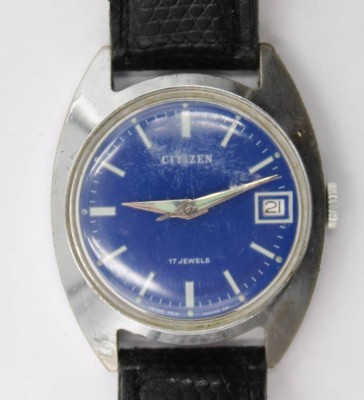 Auktion 365<br>Vintage-Armbanduhr, Citizen, Handaufzug, Werk läuft, getragene Erhaltung, D-3,3cm [1]