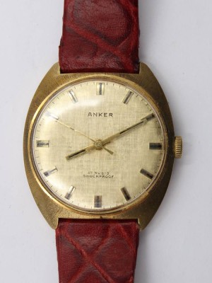 Auktion 365<br>Vintage-Armbanduhr, Anker, Handaufzug, Werk läuft, getragene Erhaltung, D-3,5cm [1]